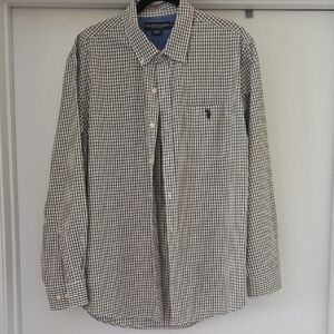 Polo by Ralph Lauren Men's Black and White Gingham Shirt